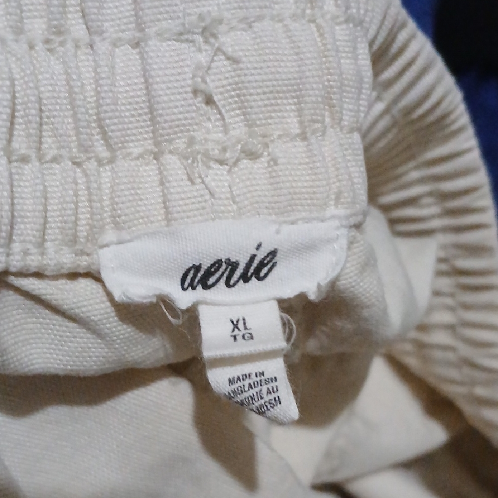 Aerie Off-White Relaxed Pants